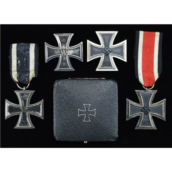 WWI & WWII GERMAN IRON CROSSES.