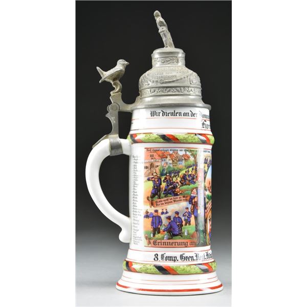 IMPERIAL GERMAN REGIMENTAL STEIN FROM THE 8TH