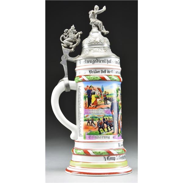 IMPERIAL GERMAN REGIMENTAL STEIN FOR THE 168TH