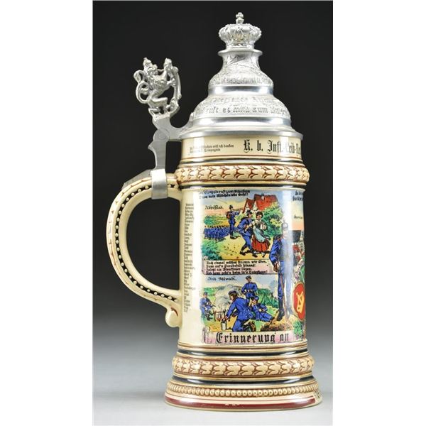 IMPERIAL GERMAN REGIMENTAL STEIN FROM THE 7TH