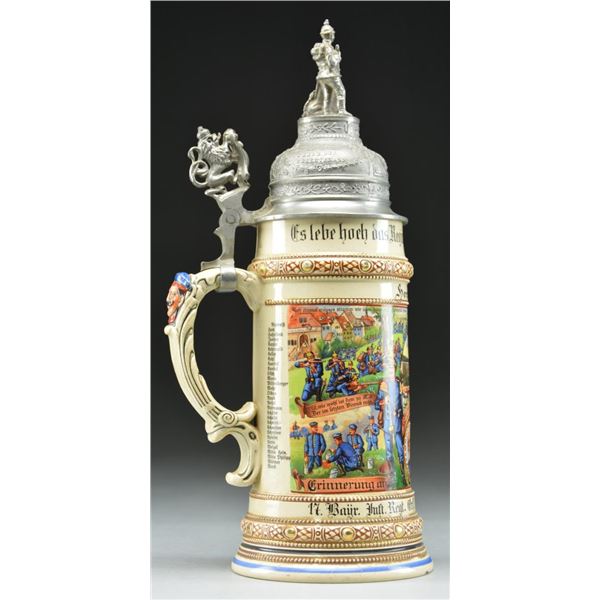 IMPERIAL GERMAN REGIMENTAL STEIN FOR THE 17th
