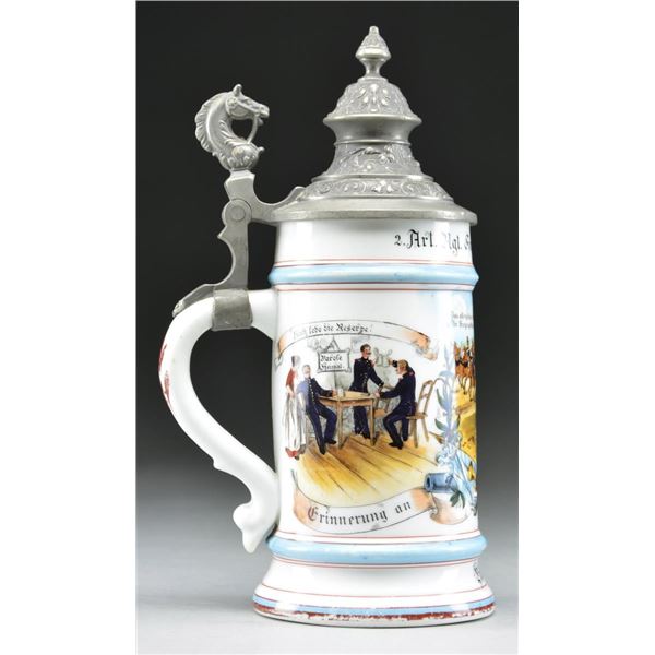 IMPERIAL GERMAN REGIMENTAL STEIN FOR THE 2ND