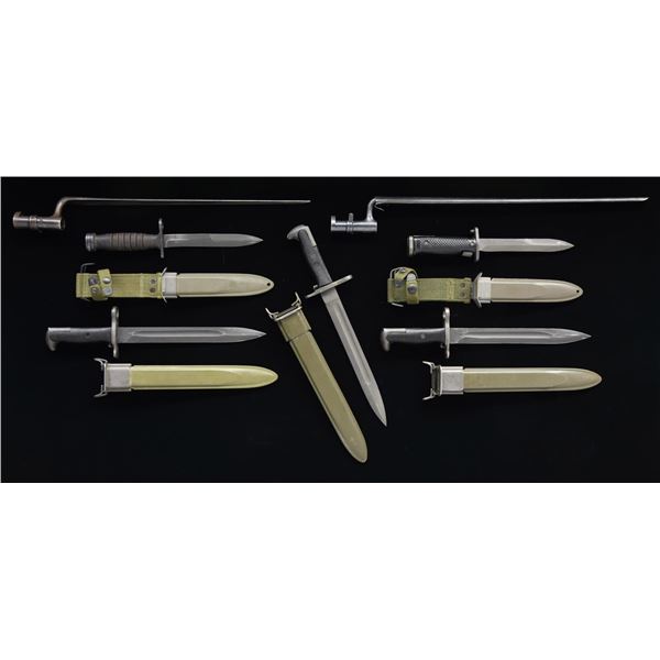 INTERESTING GROUPING OF 7 U.S. BAYONETS.