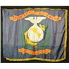 Image 1 : RARE PRE-1939 BLUE US MARINE CORPS FLAG.