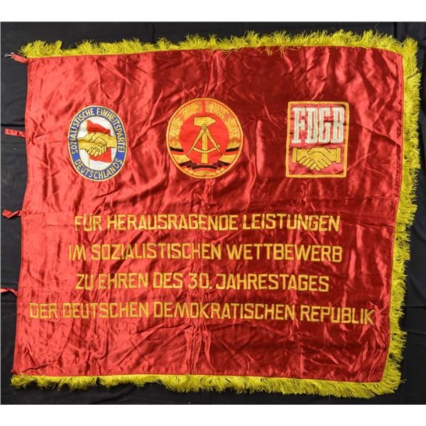 EAST GERMAN COMMUNIST SOCIALIST ANNIVERSITY FLAG.