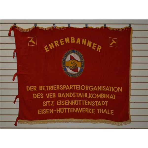 GERMAN SOCIALIST UNITY PARTY FLAG CIRCA 1935.