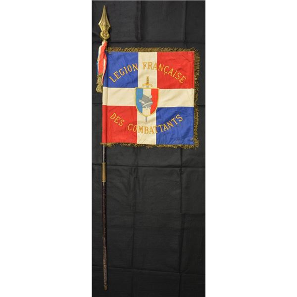 VICHY FRANCE WW2 “FRENCH LEGION OF VETERANS” FLAG.