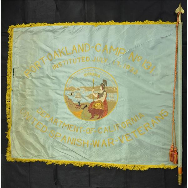 RARE SPANISH-AMERICAN WAR VETERANS FLAG.