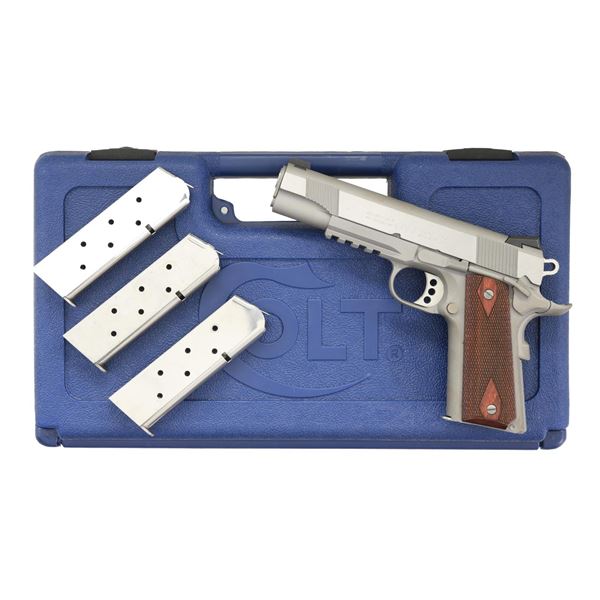 COLT RAIL GUN SERIES MODEL 0 SEMI AUTO PISTOL.