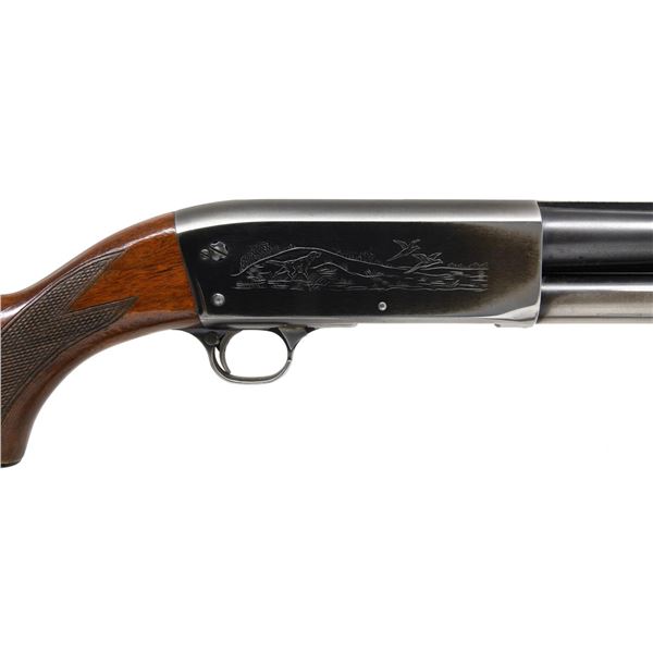 ITHACA MODEL 37R FEATHERLIGHT PUMP SHOTGUN.