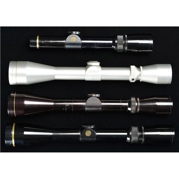 4 LEUPOLD VARI-X SCOPES.