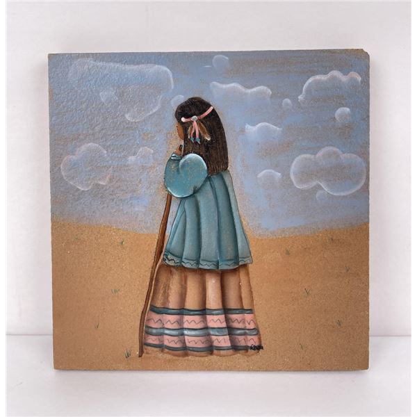Navajo Indian Painting on Tile