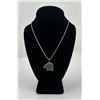 Image 1 : Zuni Jade Sterling Silver Bear Necklace