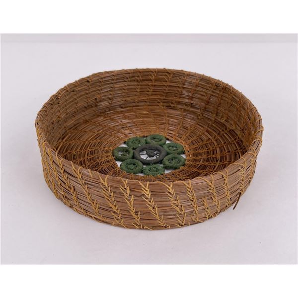 Native American Indian Pine Needle Basket