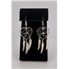 Image 1 : Navajo Sterling Silver Dreamcatcher Earrings