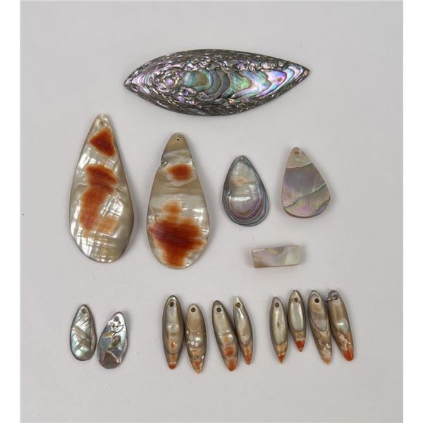 Plateau Indian Shell Jewelry Pieces