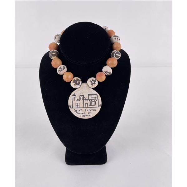 Acoma Pueblo Indian Pottery Necklace