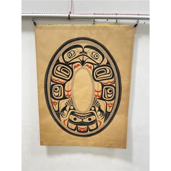 Haida Argillite Plate Design Woodblock Print