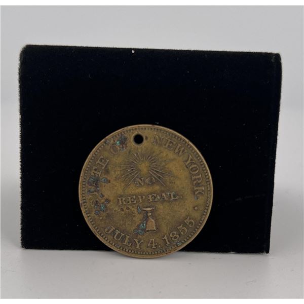 1855 New York State Prohibition Token