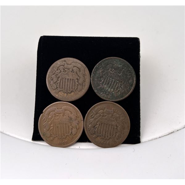 1864 and 1865 2 Cent Pieces