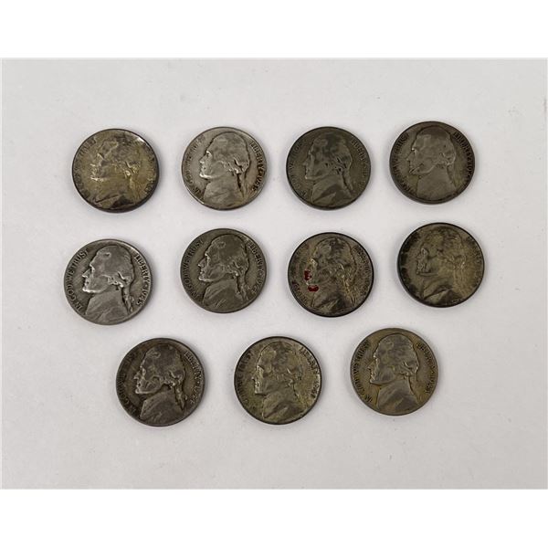 WW2 Silver War Time Nickels