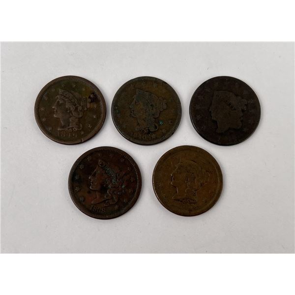 Classic Head Braided Hair Large Cents Pennies