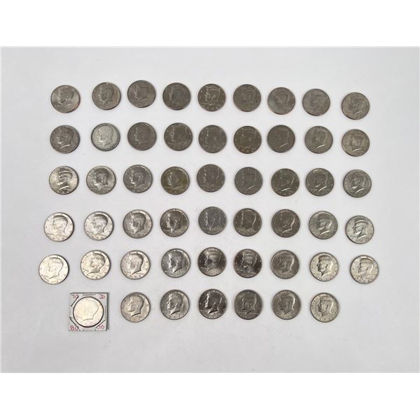 52 Kennedy Half Dollars