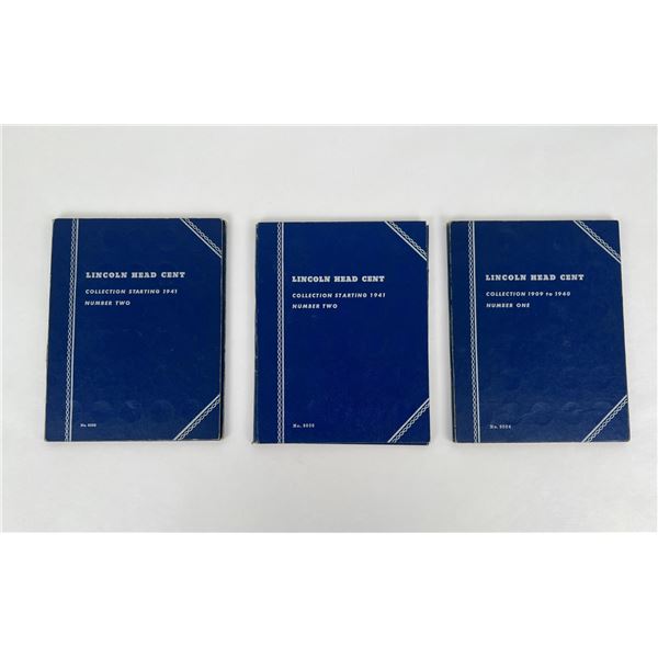 Collection of Wheat Pennies in Books