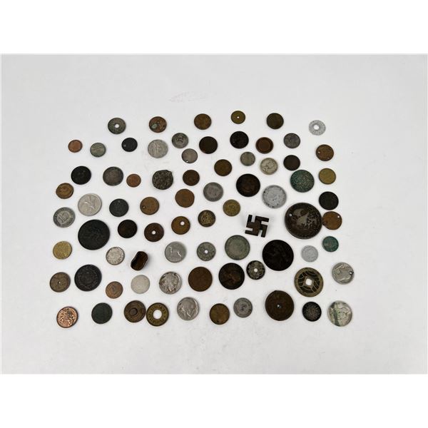 Large Collection of Foreign Coins and Tokens