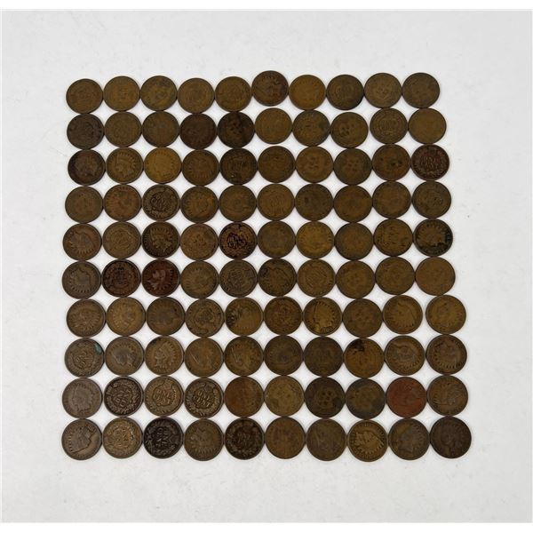 100 Indian Head Cent Pennies
