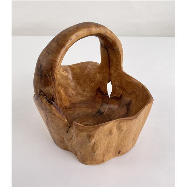 Teak Root Hand Carved Basket