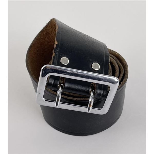 Black Leather Pistol Belt