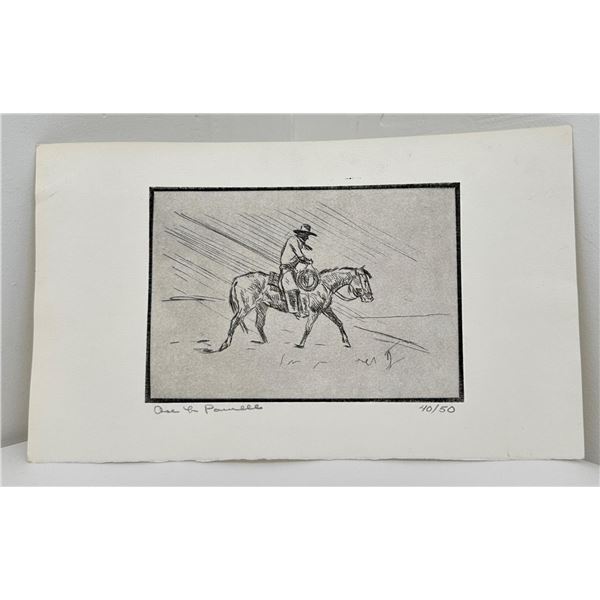 Ace Powell Engraving Montana Cowboy