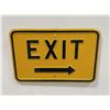 Image 1 : Antique Embossed Yellow Exit Sign