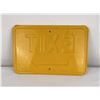 Image 2 : Antique Embossed Yellow Exit Sign