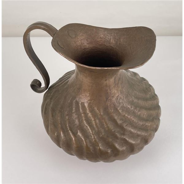 Hand Hammered Copper Ewer Pitcher