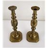 Image 1 : Victorian Brass The King of Diamonds Candlesticks