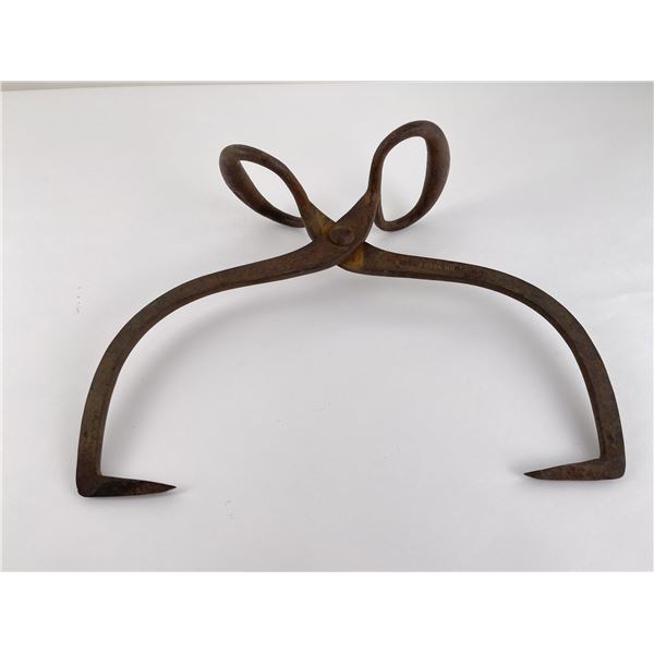 Antique Cast Iron Ice Tongs