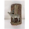 Image 1 : Folk Art Wood Elk Thermometer
