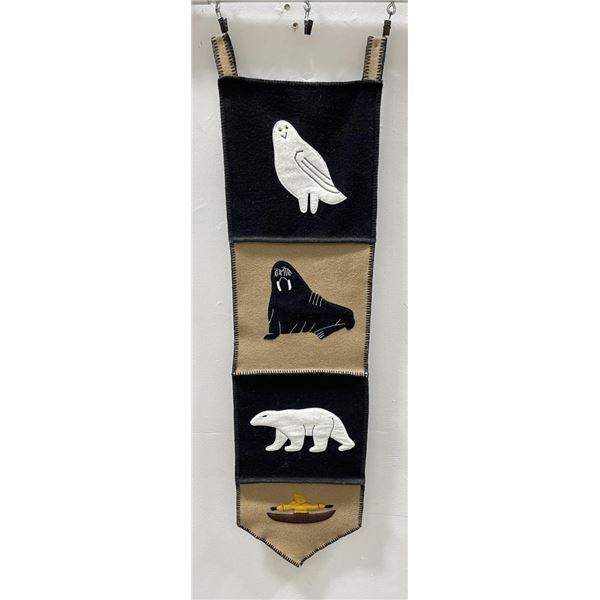 Alaskan Inuit Eskimo Wool Wall Hanging