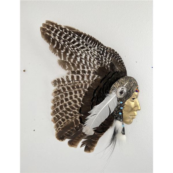 Turkey Feather Native American Indian Sculpture
