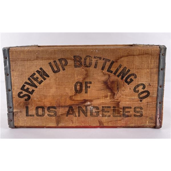 7up Bottling Los Angeles California Wood Crate
