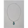 Image 2 : Navajo Sterling Silver Turquoise Necklace