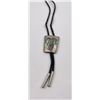 Image 3 : Zuni Nakai Sterling Silver Inlaid Bolo Tie