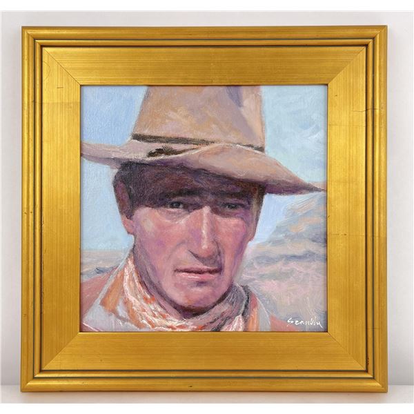 Sean Wu Oil on Canvas John Wayne Painting