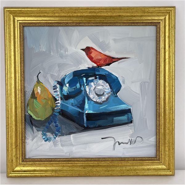 Jose Trujillo Oil Painting The Blue Phone
