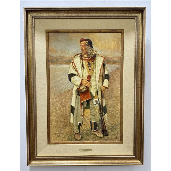 Tom Saubert Montana Indian Oil Painting
