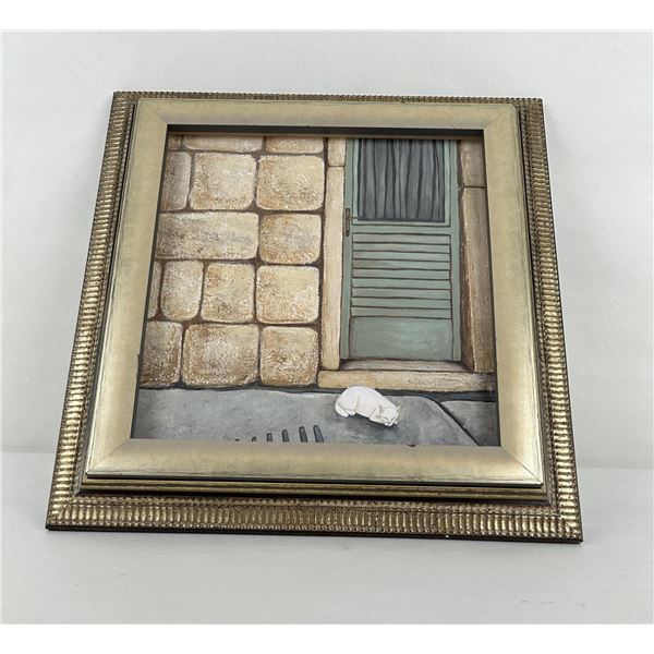 Gouache Cat Painting