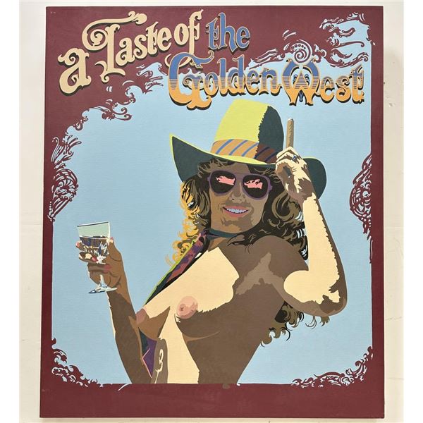 Bill Schenck Oil on Canvas Nude Cowgirl Painting