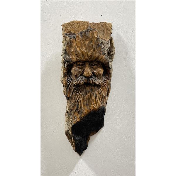 Montana Cottonwood Carving Trapper